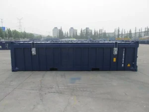 20ft halfhoge container met stalen vloer en harde bovenkant