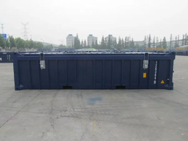 20ft halfhoge container met stalen vloer en harde bovenkant