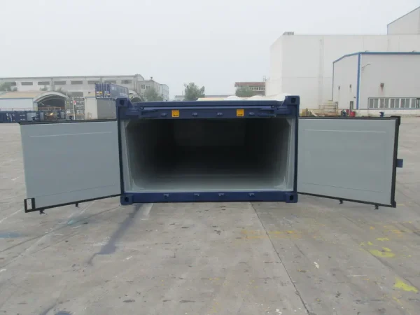 20ft halfhoge container met stalen vloer en harde bovenkant