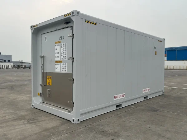 20ft HC Reefercontainer met een grote verzonken slagerdeur