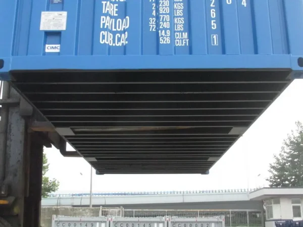 20ft halfhoge container zonder deur