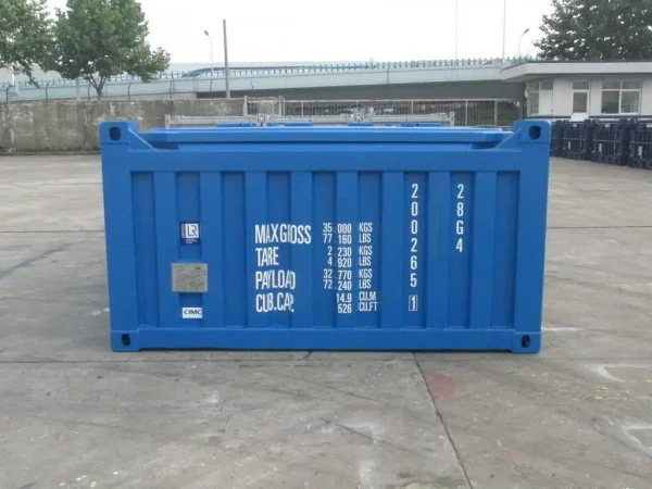 20ft halfhoge container zonder deur