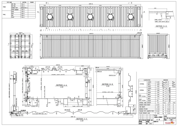 40ft hoge kubuscontainer