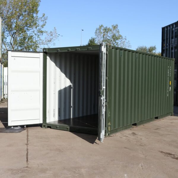 20-Fuß Versandcontainer – Dunkelgrün